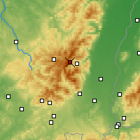 Nearby Forecast Locations - Vosgos - Mapa