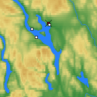 Nearby Forecast Locations - Hamar Airport - Mapa
