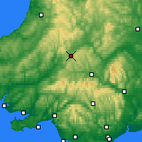 Nearby Forecast Locations - Cambrian Mountains - Mapa