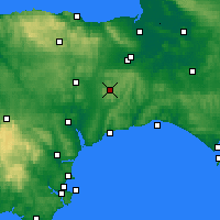 Nearby Forecast Locations - Taunton - Mapa