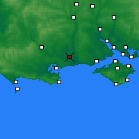 Nearby Forecast Locations - Bournemouth - Mapa