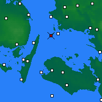 Nearby Forecast Locations - Omø - Mapa