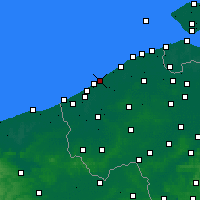Nearby Forecast Locations - Oostende - Mapa