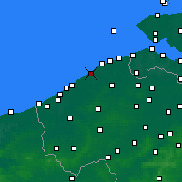 Nearby Forecast Locations - De Haan - Mapa