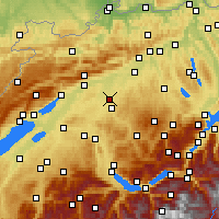 Nearby Forecast Locations - Koppigen - Mapa