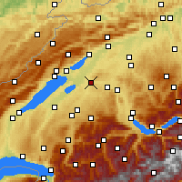 Nearby Forecast Locations - Mühleberg - Mapa
