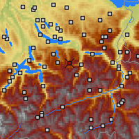 Nearby Forecast Locations - Schmerikon - Mapa
