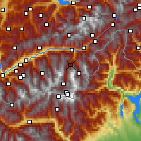 Nearby Forecast Locations - Grächen - Mapa