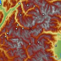 Nearby Forecast Locations - Modane - Mapa