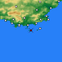 Nearby Forecast Locations - Porquerolles - Mapa