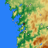 Nearby Forecast Locations - Pontevedra - Mapa