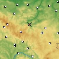Nearby Forecast Locations - Saalfeld/Saale - Mapa