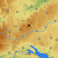 Nearby Forecast Locations - Alpes Suábios - Mapa
