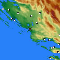 Nearby Forecast Locations - Šibenik - Mapa