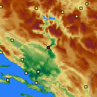 Nearby Forecast Locations - Mostar - Mapa
