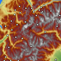 Nearby Forecast Locations - Courmayeur - Mapa