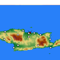 Nearby Forecast Locations - Heraclião - Mapa