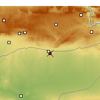 Nearby Forecast Locations - Al-Qamishli - Mapa