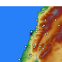 Nearby Forecast Locations - Beirute - Mapa