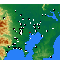 Nearby Forecast Locations - Tóquio - Mapa