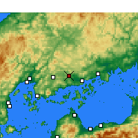 Nearby Forecast Locations - Aeroporto de Hiroshima - Mapa