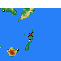 Nearby Forecast Locations - Tanegashima - Mapa