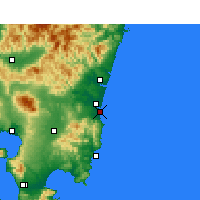 Nearby Forecast Locations - Miyazaki Airport - Mapa