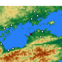 Nearby Forecast Locations - Tadotsu - Mapa