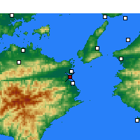 Nearby Forecast Locations - Tokushima - Mapa