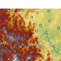 Nearby Forecast Locations - Monte Emei - Mapa