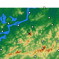 Nearby Forecast Locations - Mount Jiuhua - Mapa