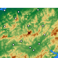 Nearby Forecast Locations - Montanhas Huangshan - Mapa