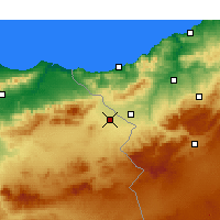 Nearby Forecast Locations - Ujda - Mapa