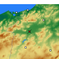 Nearby Forecast Locations - Jendouba - Mapa
