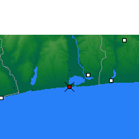 Nearby Forecast Locations - Cotonu - Mapa
