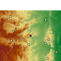 Nearby Forecast Locations - Mayiwane - Mapa