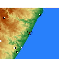 Nearby Forecast Locations - Sezela - Mapa