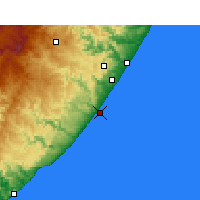 Nearby Forecast Locations - Port Edward - Mapa