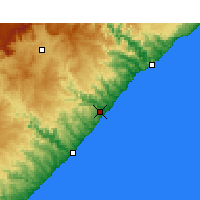 Nearby Forecast Locations - Coffee Bay - Mapa