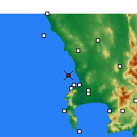 Nearby Forecast Locations - Ilha Robben - Mapa