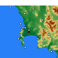 Nearby Forecast Locations - Cidade do Cabo - Mapa