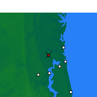 Nearby Forecast Locations - Aeroporto Internacional de Jacksonville - Mapa