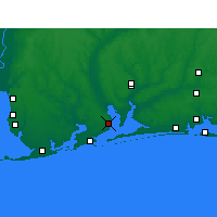 Nearby Forecast Locations - Pensacola Aeroporto - Mapa