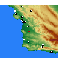 Nearby Forecast Locations - Santa Maria - Mapa