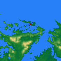 Nearby Forecast Locations - Pebble Island - Mapa