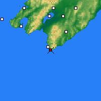 Nearby Forecast Locations - Cape Pallis. - Mapa