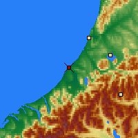 Nearby Forecast Locations - Hokitika - Mapa