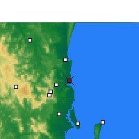 Nearby Forecast Locations - Sunshine Coast Airport - Mapa