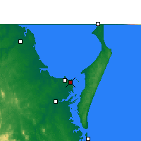 Nearby Forecast Locations - Hervey Bay AP - Mapa