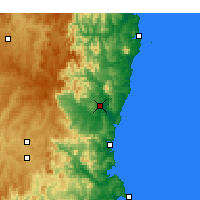 Nearby Forecast Locations - Bega - Mapa